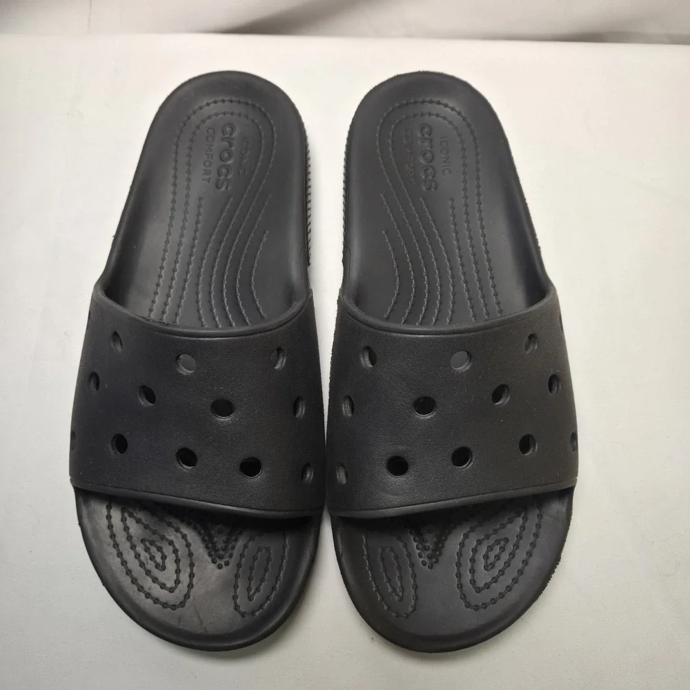 Crocs Original Classic Iconic Comfort Slides Sandals Unisex Adults Black M9 W11